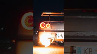 R34 GTR shooting world record flames r34 gtr [upl. by Noired472]