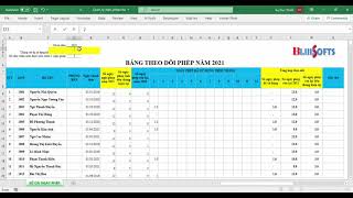 Quản lý nghỉ phép bằng Excel [upl. by Dyolf]