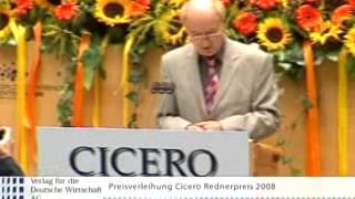 Peter Sloterdijk  Cicero Rednerpreis 2008 [upl. by Mab]