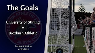 Broxburn Athletic v University of Stirling  Key moments [upl. by Ghiselin]