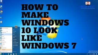 How to Make Windows 10 Look Like Windows 7 [upl. by Ricky]