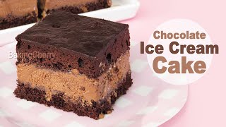 Chocolate Ice Cream Cake Recipe  Delicious Chocolate Cake Dessert  Baking Cherry [upl. by Jasmine740]