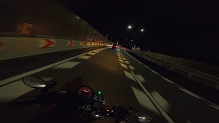 Honda VTR250 Tokyo night ride Pure sound Moriwaki Engineering Japan [upl. by Niajneb982]