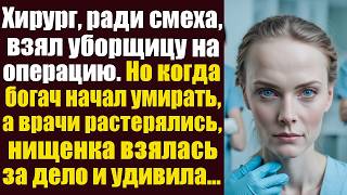 Хирург ради смеха взял уборщицу на сложную операцию Но когда богатый пациент начал умирать [upl. by Cornish]