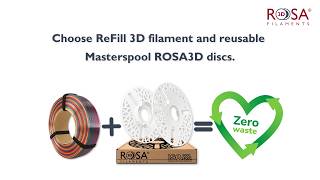 How to Assemble ROSA3D Masterspool Discs with ReFill 3D Filament  EcoFriendly 3D Printing Guide [upl. by Eltsyek]