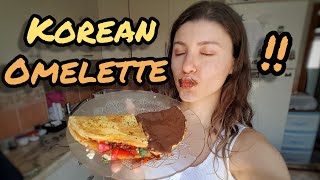 Kore Omleti Denedim  I Tried The Korean Omelette 🍳 [upl. by Nnagrom]