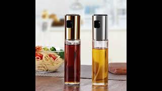 Kitchen Push Type Spray Olive Oil Sprayer Bottle Pump Oil Pot Leakproof Grill BBQ Sprayer Oil [upl. by Cordula]