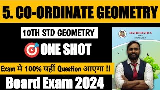 10th Std Geometry5Coordinate GeometryOne Shot VideoBoard Exam 2024Pradeep Giri Sir [upl. by Noma]