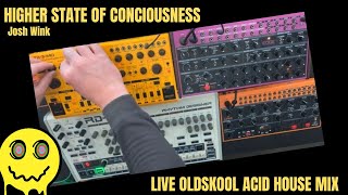 JOSH WINK  HIGHER STATE OF CONCIOUSNESS Live Acid House Mix  Behringer RD9  Edge Crave TD3MO [upl. by Rimas370]