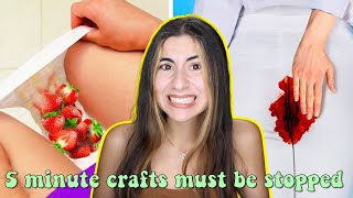 5 minute crafts PERIOD HACKS will actually ruin your life [upl. by Rosy661]