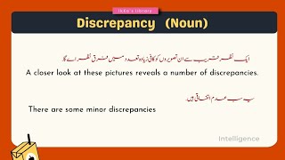 Discrepancy meaning in Urdu with sentence Examples [upl. by Ardnossac]