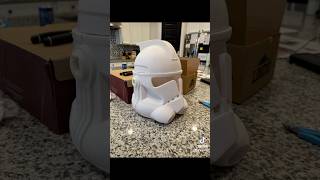 3d printed star wars helmet done Now off to my cousin for paint MachsShop 3dprinting starwars [upl. by Ylrbmik]