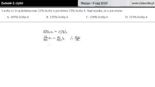 Zadanie 2  Matura 8 maja 2013 [upl. by Grady]