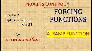 PC24  Process Control Chapter 2  LaplaceTransform Part 21  Forcing Functions Ramp Function [upl. by Kowtko]