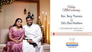 Rev Teny Thomas amp Gilu Elsa Mathew WEDDING LIVE WEBCAST [upl. by Harriman]