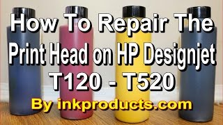 How to repair the print head on HP Designjet T120 T520 [upl. by Benildas956]