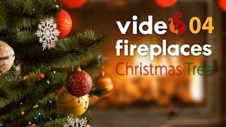 🔥 VF04🔥 3 Hours relaxing Fireplace amp Christmas Tree Crackling Fire Sound 🔥Video Fireplaces🔥 [upl. by Snider]