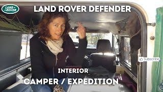 Land Rover Defender 110 OverlandCamper pt2 Interior overland expedition [upl. by Ahtilat]