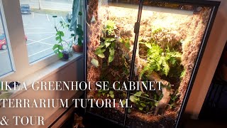 IKEA GREENHOUSE CABINET Rudsta Terrarium Tutorial and Tour [upl. by Norat]