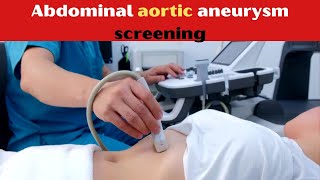 Abdominal aortic aneurysm screening [upl. by Aillil]