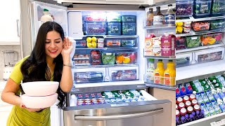 ASMR REFRIGERATOR ORGANIZATION  Satisfying Clean and Fridge Restock Organizing on a Budget [upl. by Tova]