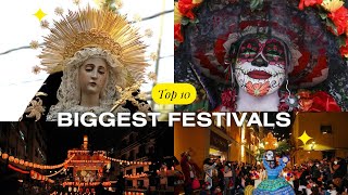 Top 10 Biggest Festivals around the World [upl. by Helse264]