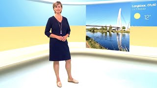 Weervrouw Sabine Hagedoren met het Vlaamse weerbericht van woensdag 31 mei 2023 op VRT 1 [upl. by Reve]