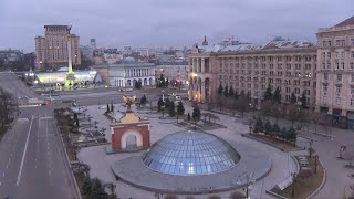 Air raid sirens sound in Ukraine capital Kyiv  AFP [upl. by Nwahsauq981]