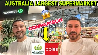 AUSTRALIA’S LARGEST SUPERMARKET  WOOLWORTHS COMPARED TO COLES [upl. by Lapides735]