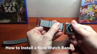 HOW TO CHANGE APPLE WATCH BANDS amp Apple Black Nylon Band Review [upl. by Oruhtra]