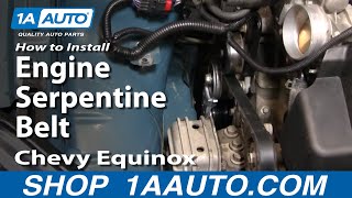 How To Replace Serpentine Belt 0509 Chevy Equinox [upl. by Eniamor]