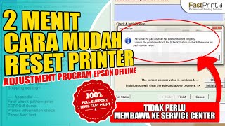 Tutorial Reset Printer Epson L120 L1300 L310 L1800 L220 L360 L210 Epson Adjustment Program [upl. by Aiclid]