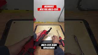 MilwaukeeTool multitool blade change lowvoltage electrician construction bluecollar data [upl. by Eliga]