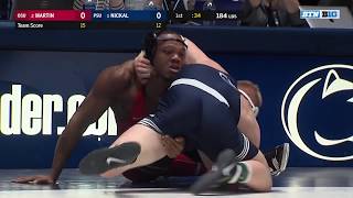 184 LBS 1 Bo Nickal Penn State vs 2 Myles Martin Ohio State  Big Ten Wrestling [upl. by Htiekram516]