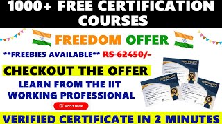 1000 Free Certification Courses  Eduonix Free Courses with Certificate  Freedom Offer  Freebies [upl. by Faxan]