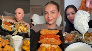 wingstop asmr tiktok compilation 1  tenders wings n more [upl. by Redmer]