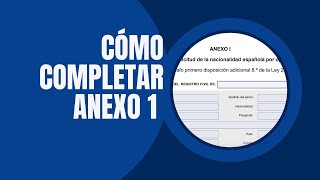 Cómo completar Anexo 1 [upl. by Solakcin]