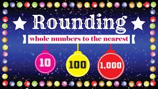 Rounding Numbers to the Nearest 10 100 and 1000  Round up and Round down [upl. by Nikolia]