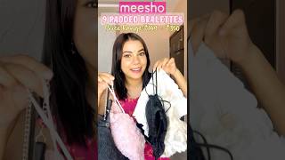 9 Padded Bralette Tops from Meesho starting at ₹149 💕meeshofinds meeshohaul [upl. by Manuela]