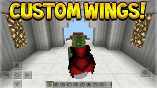 CUSTOM WINGS Minecraft Pocket Edition  0170 Custom Elytra Wings Addon Pocket Edition [upl. by Rausch]