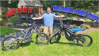 Sur Ron amp Talaria E Bike Review  X Black Edition vs MX4 POV Drive [upl. by Plumbo]