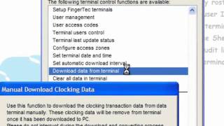 TCMS V22  New Version12Downloading data from the terminals [upl. by Lody675]