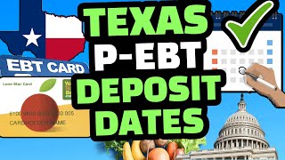 P EBT 2022  TEXAS PEBT DEPOSIT DATES 2022 SNAP BENEFITS FOR DECEMBER 📢 [upl. by Aneehc]