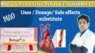 Rosuvastatin and Fenofibrate tablets  Rosuvastatin and fenofibrate tablet ip in hindi [upl. by Rene]