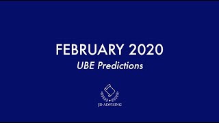 February 2020 UBE Predictions [upl. by Roon]