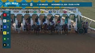 Skinner wins the Native Diver Stakes GIII race 8 at Del Mar 112324 [upl. by Jangro774]