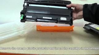 How to install compatible cartridge Tn2010 Tn2220 in a brother Hl2130 HL2132 [upl. by Dorej]