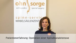 Patientenerfahrung Operation einer Spinalkanalstenose [upl. by Jacqui21]