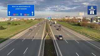 Przedświąteczny ruch na autostradzie A2 [upl. by Alisan]