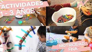 Actividades de motricidad fina de 1 a 3 años Juegos en casa para niños y niñas [upl. by Htenaj686]